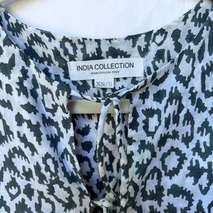 Emerson Fry Puff Isla Top in Charcoal Leopard